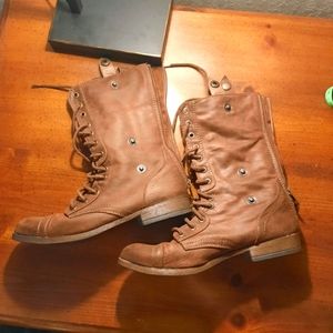 Missimo supply co cuffed brown boots size 8